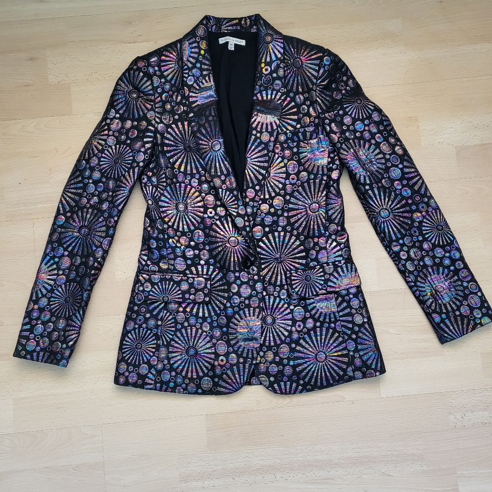 Rebecca Minkoff Metalic Pattern Blazer Like-New